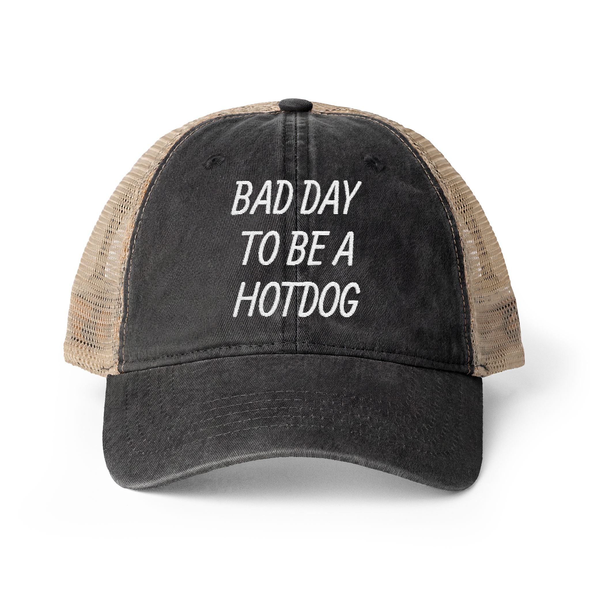 BAD DAY TO BE A HOTDOG Mesh-Back Cap