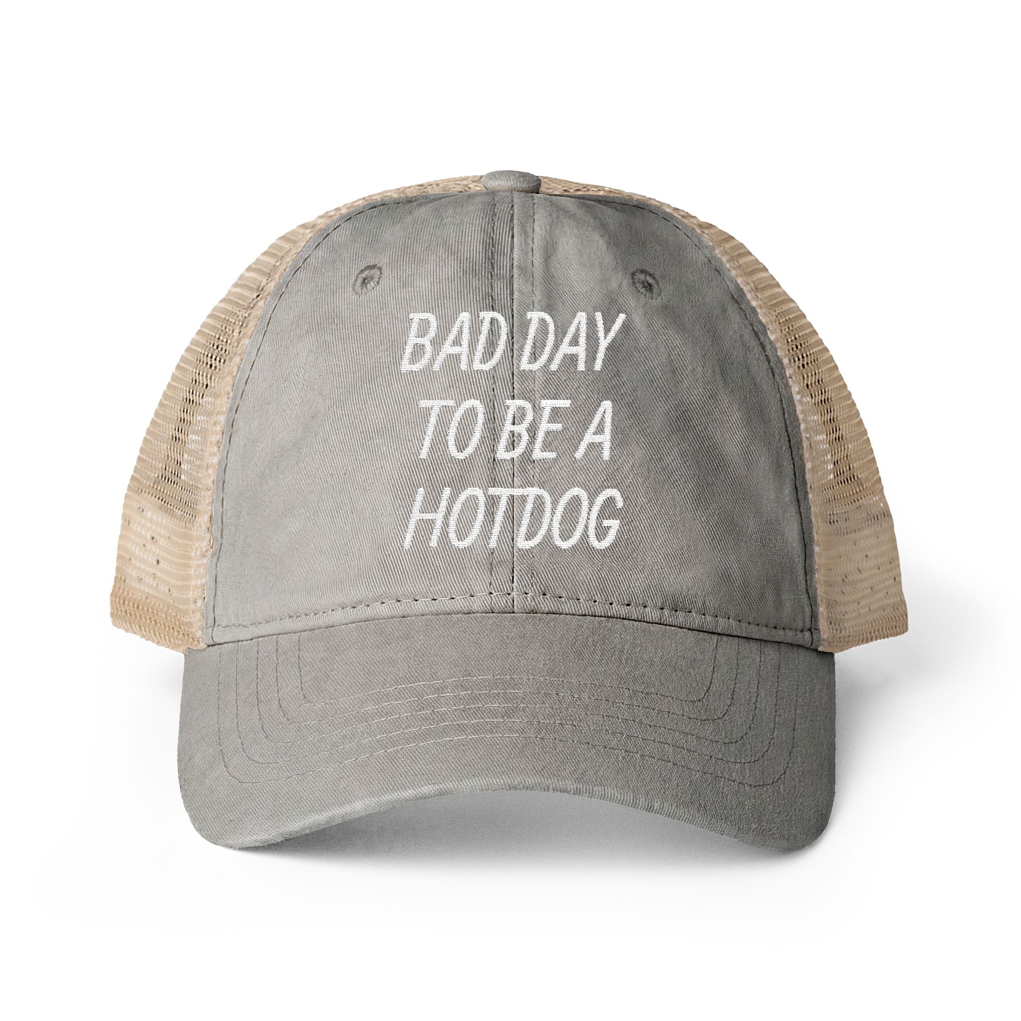 BAD DAY TO BE A HOTDOG Mesh-Back Cap