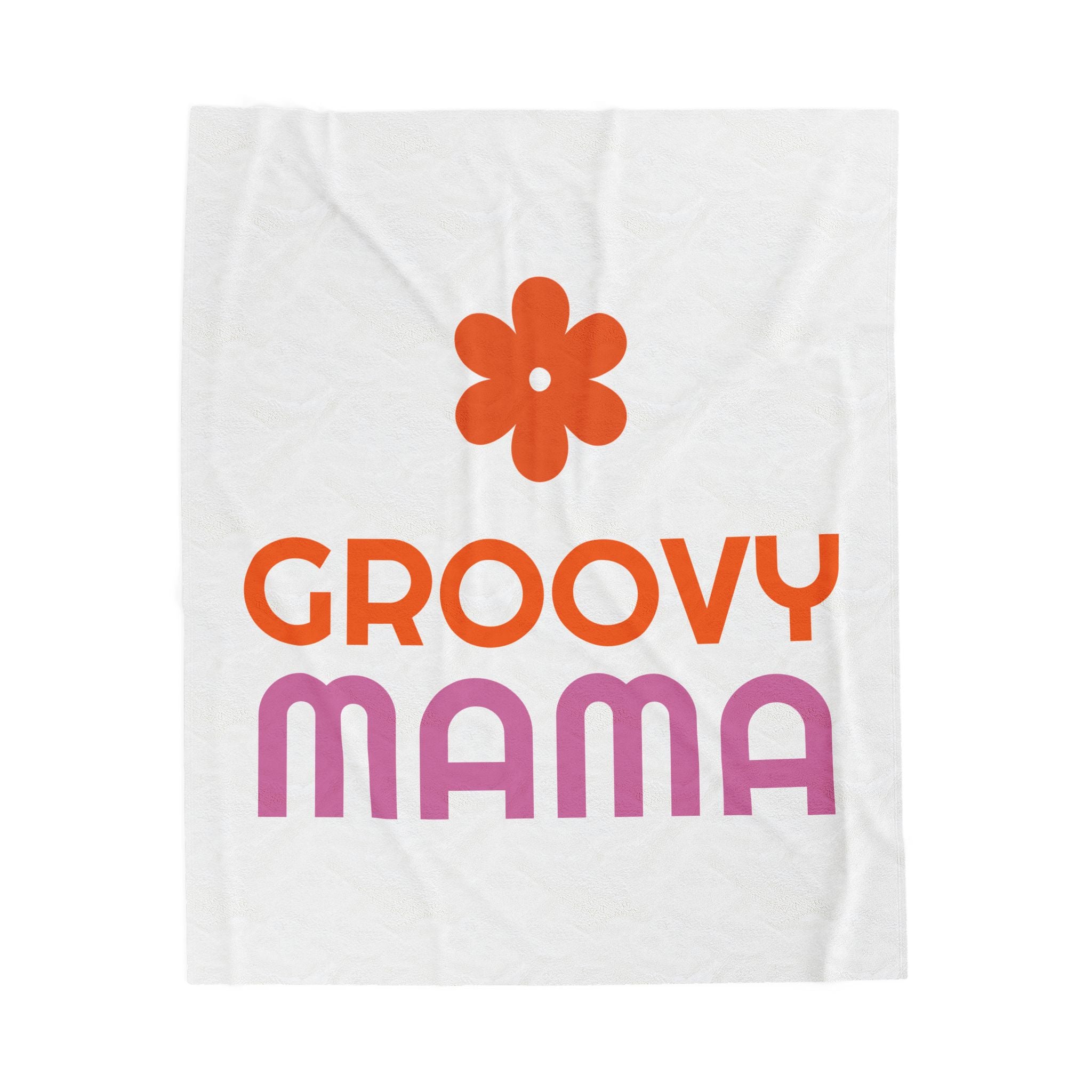 "Groovy Mama" Retro Flower Throw