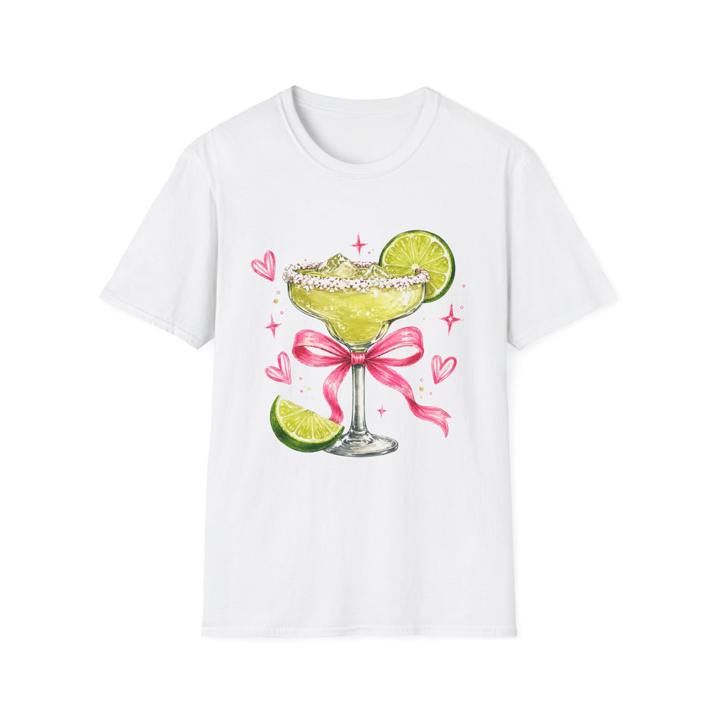 Margarita Cocktail Tee — Cute Lime Drawn Margarita with Ribbon
