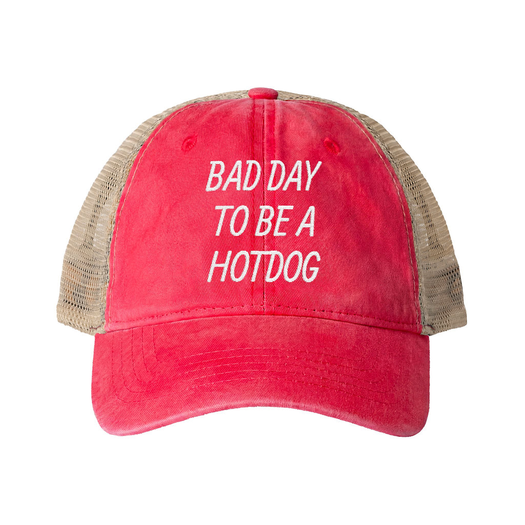 BAD DAY TO BE A HOTDOG Mesh-Back Cap