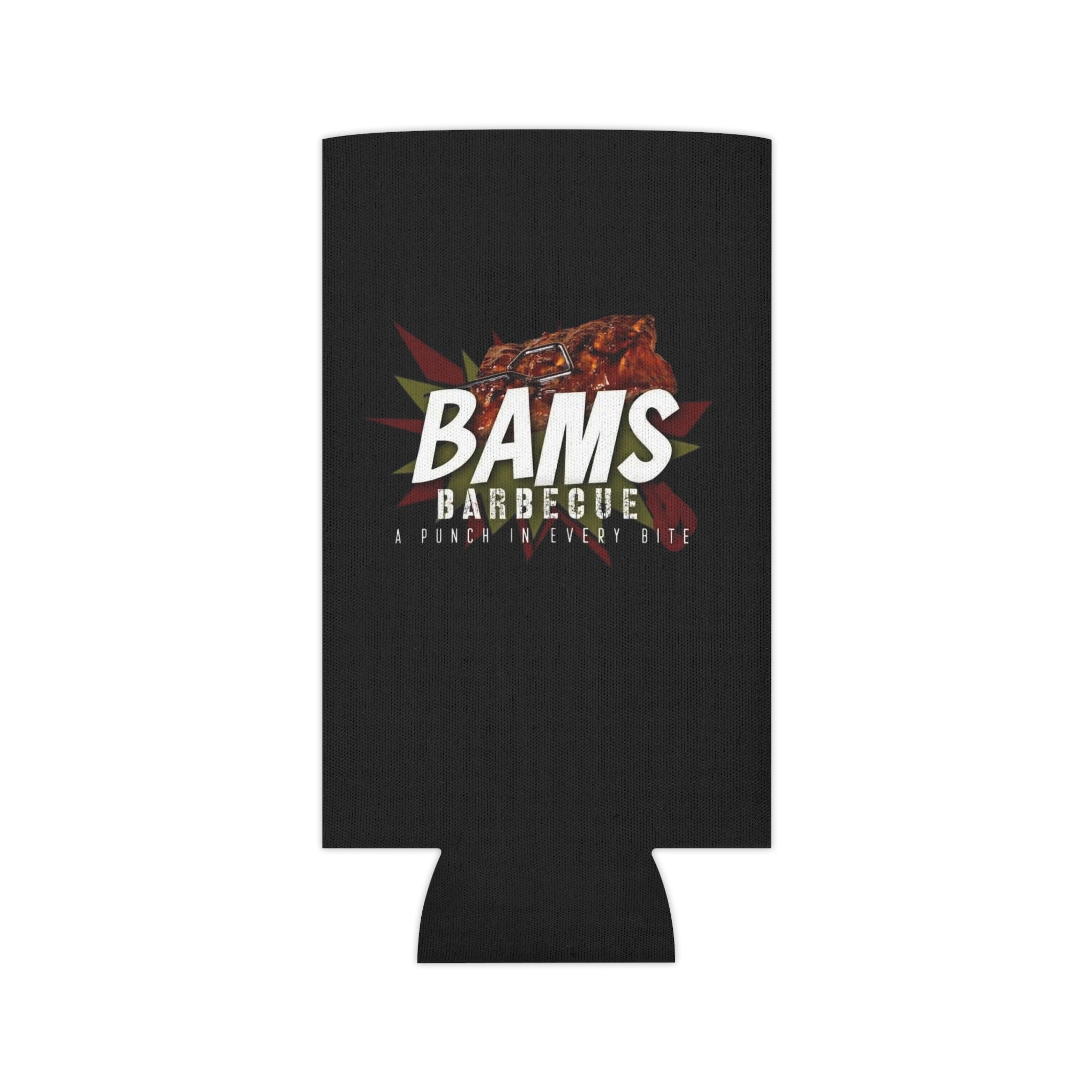 Bams Barbeque Can Cooler — "A Punch In Every Bite" Insulated Koozie