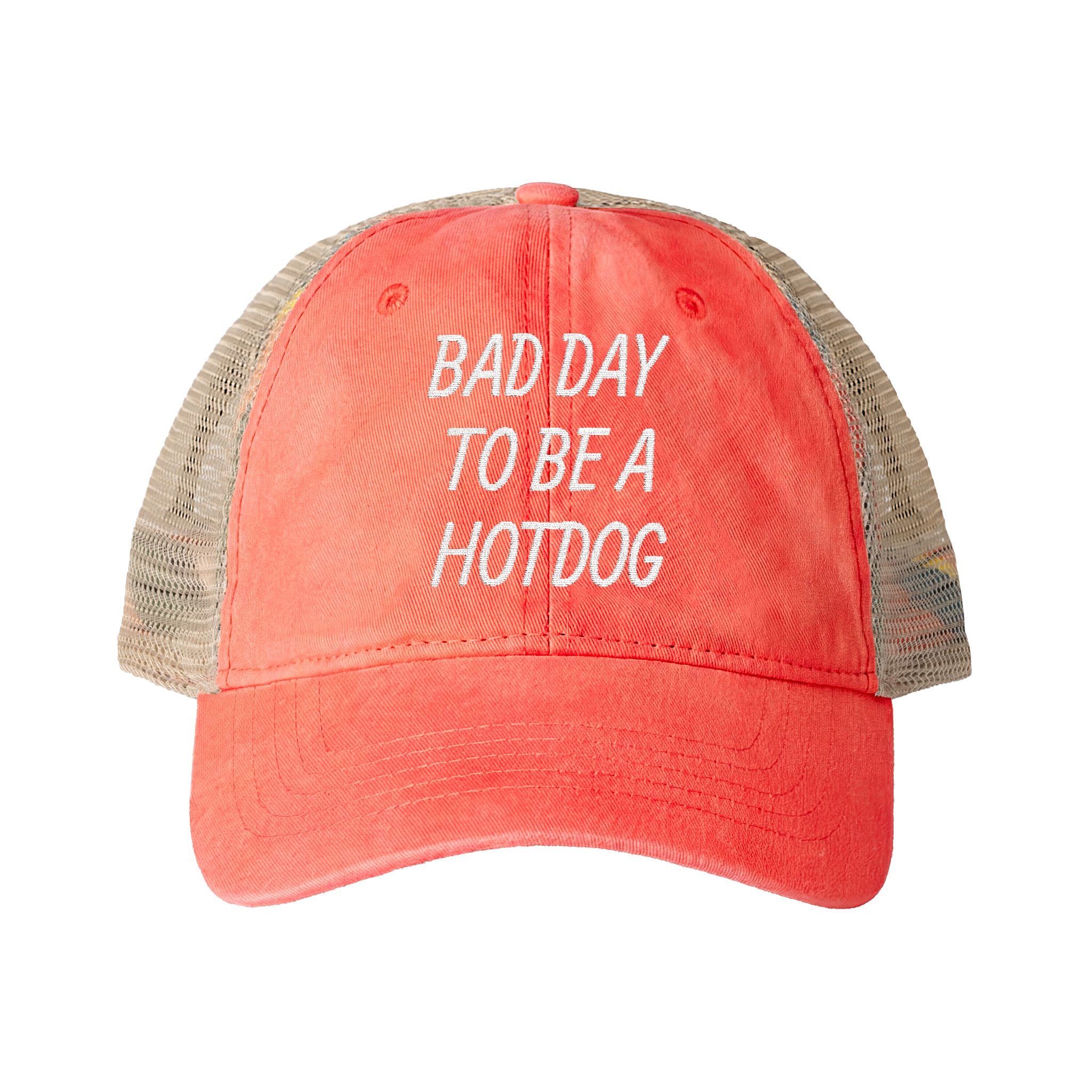 BAD DAY TO BE A HOTDOG Mesh-Back Cap