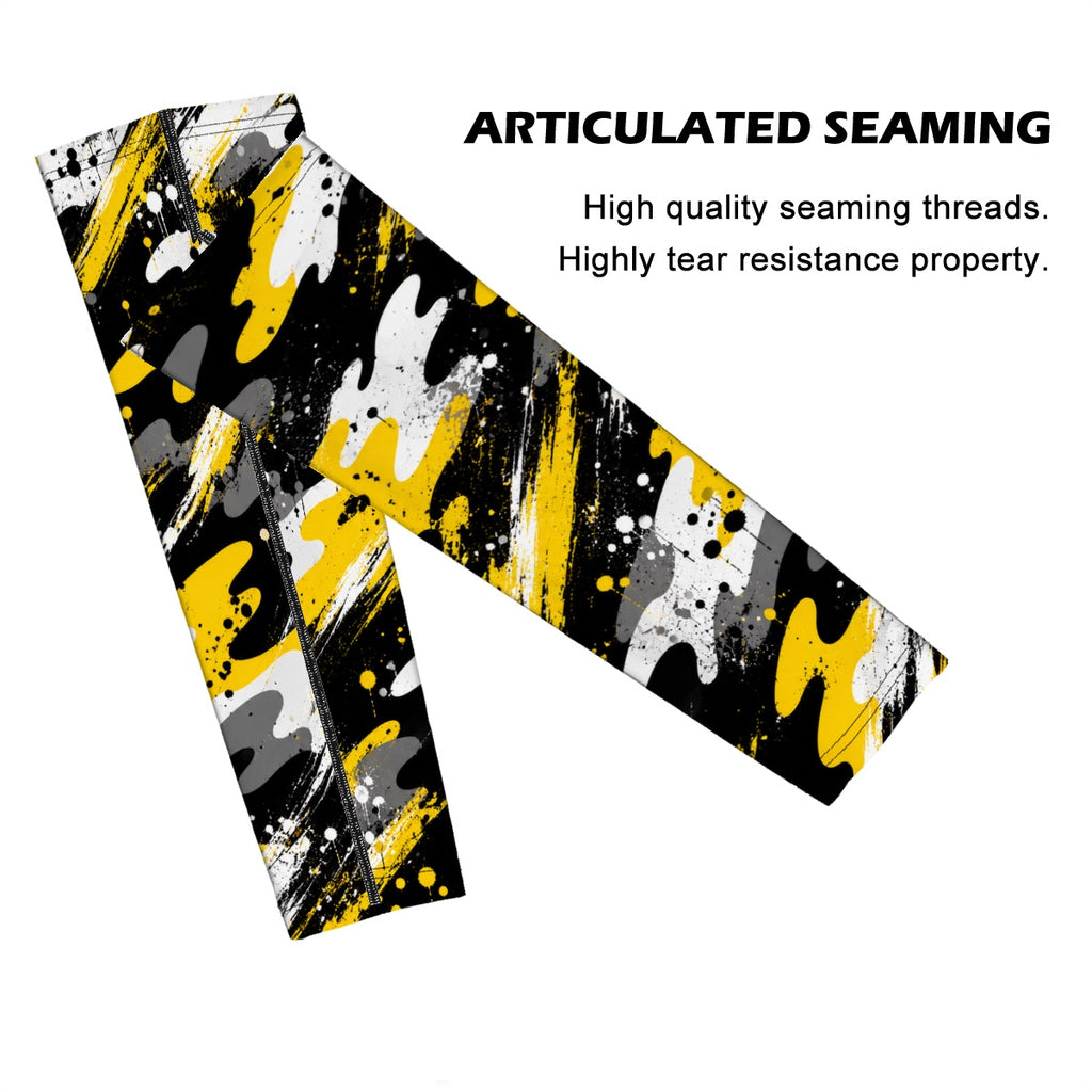 Yellow/black/White Sun Protection Arm Sleeves