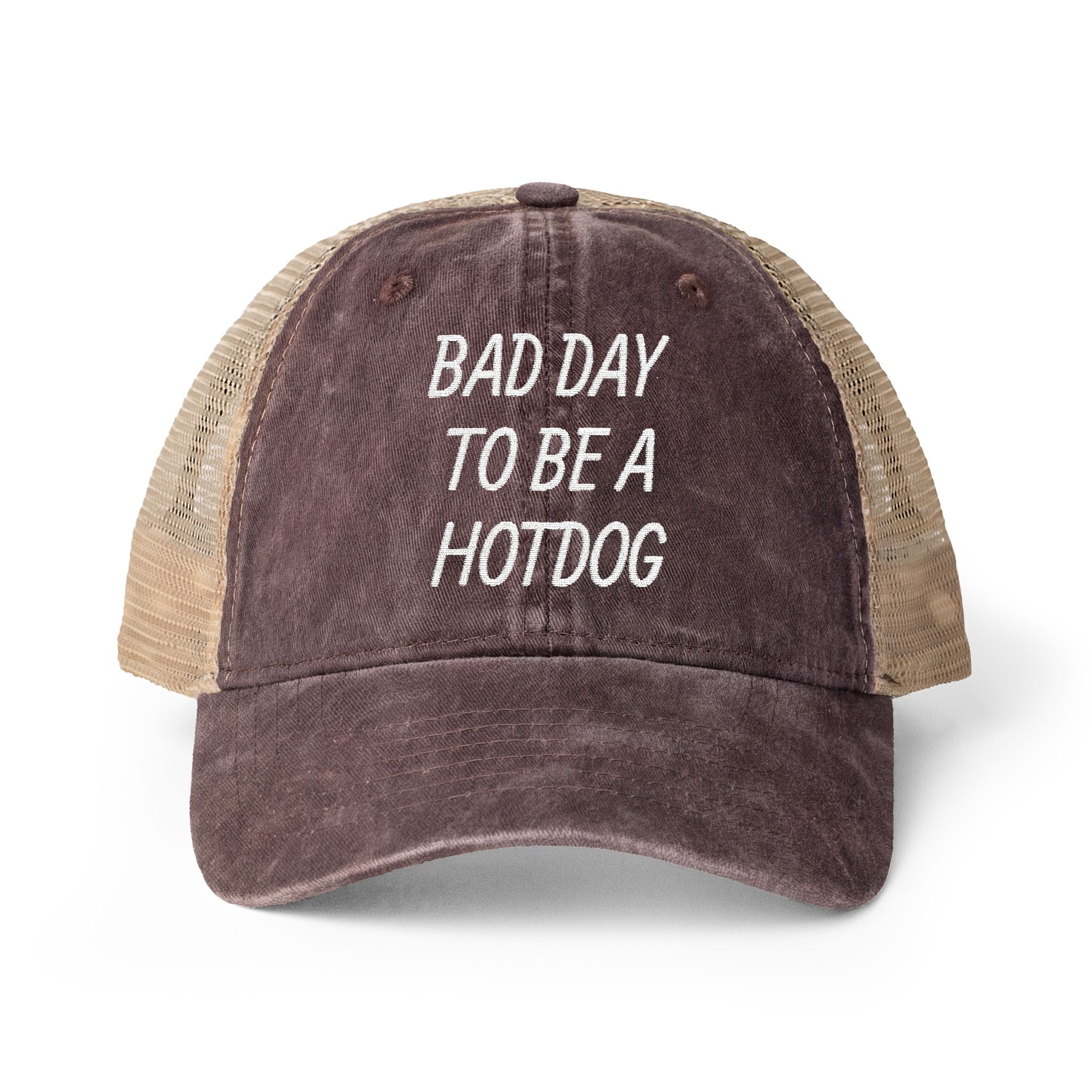 BAD DAY TO BE A HOTDOG Mesh-Back Cap