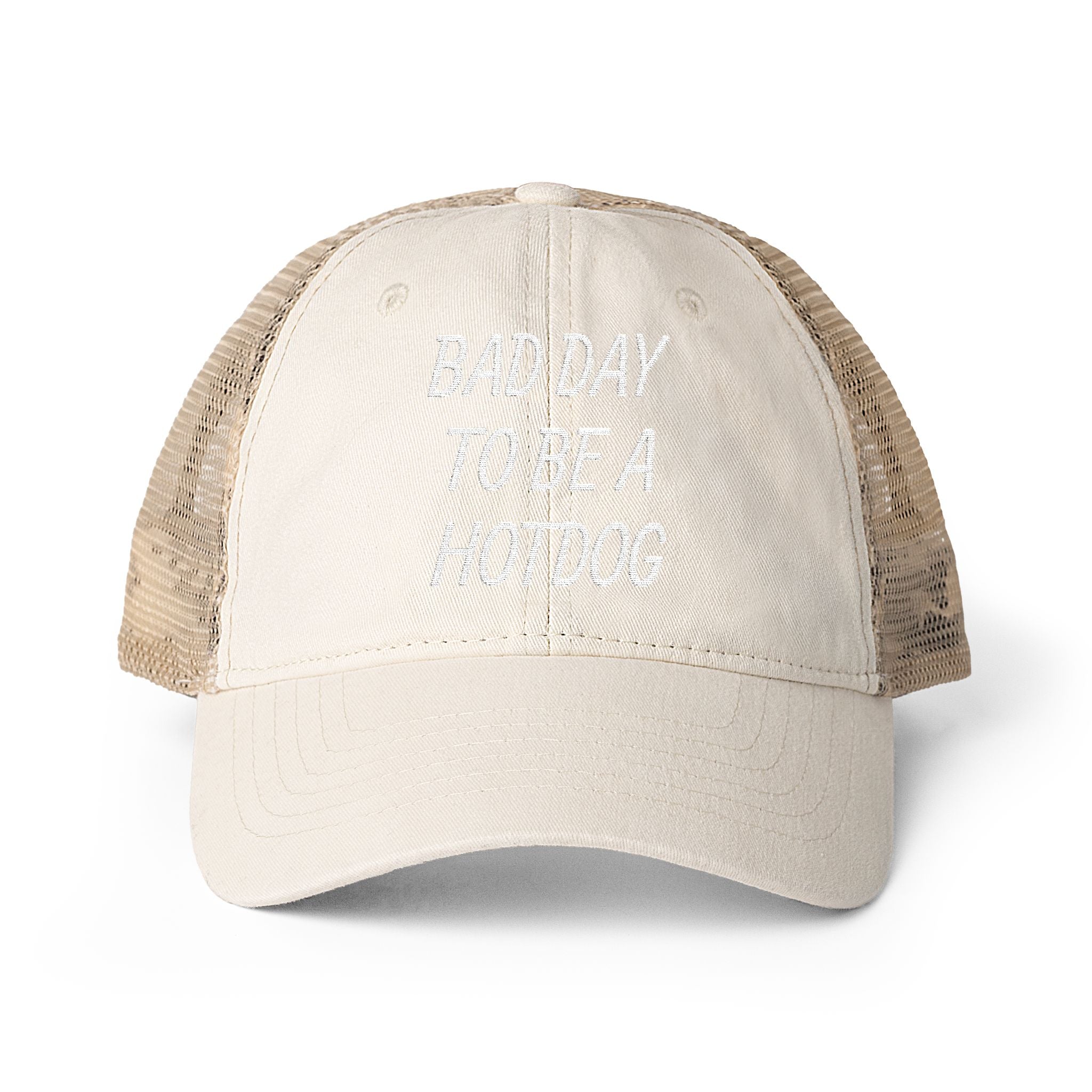 BAD DAY TO BE A HOTDOG Mesh-Back Cap