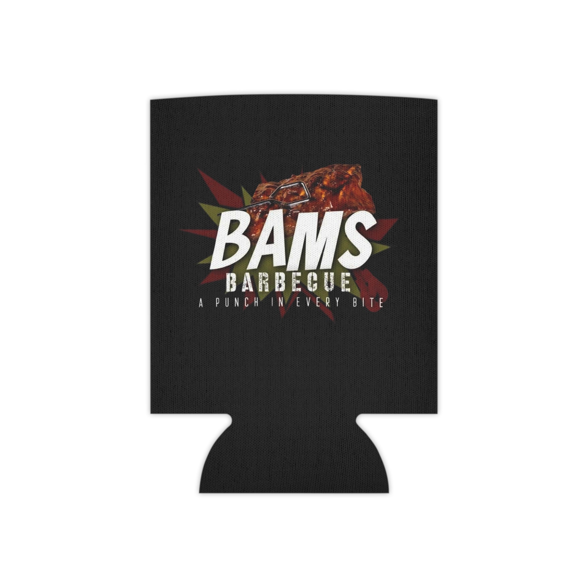 Bams Barbeque Can Cooler — "A Punch In Every Bite" Insulated Koozie