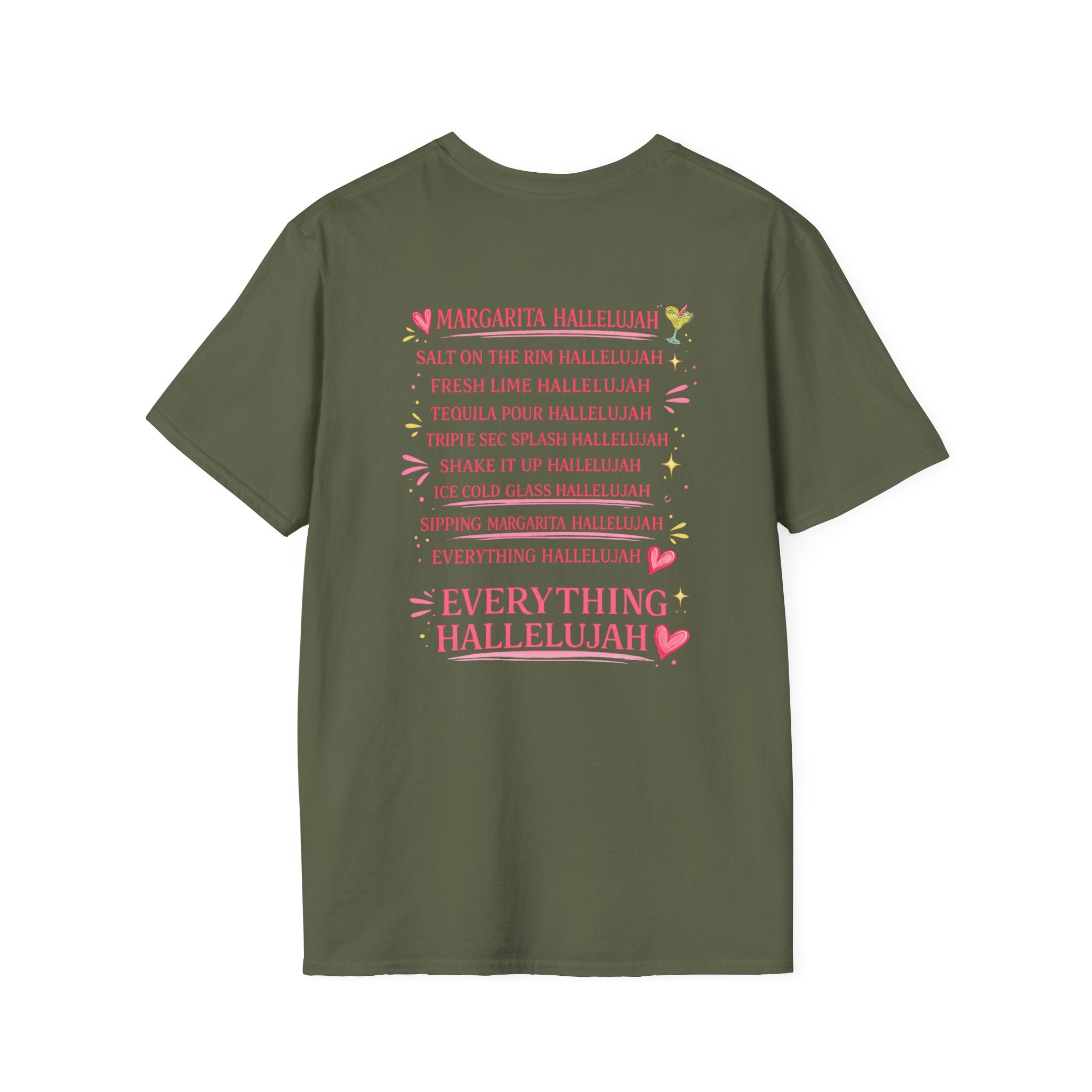 Margarita Cocktail Tee — Cute Lime Drawn Margarita with Ribbon