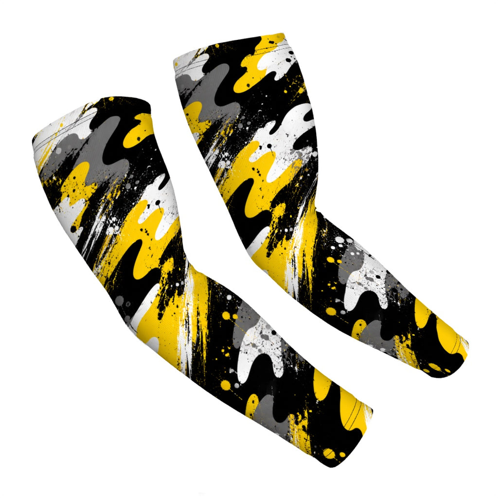 Yellow/black/White Sun Protection Arm Sleeves